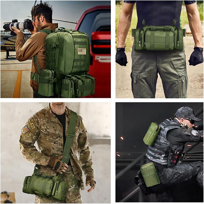 CVLIFE Tactical Backpack Military Army Rucksack 60L Large Assault Pack - Image 7