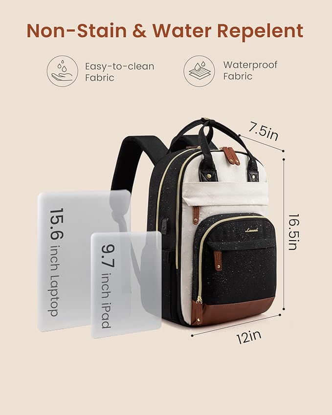 LOVEVOOK Backpack for Women, Laptop Backpack Women, 15.6 Inch Laptop Bag - Image 4
