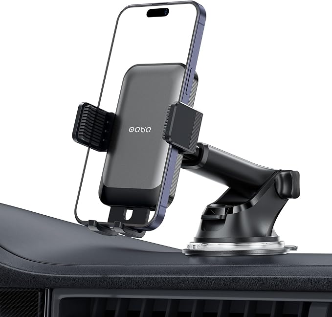OQTIQ 3-in-1 Suction Cup Phone Holder Windshield/Dashboard/Air Vent, Dashboard - Image 7