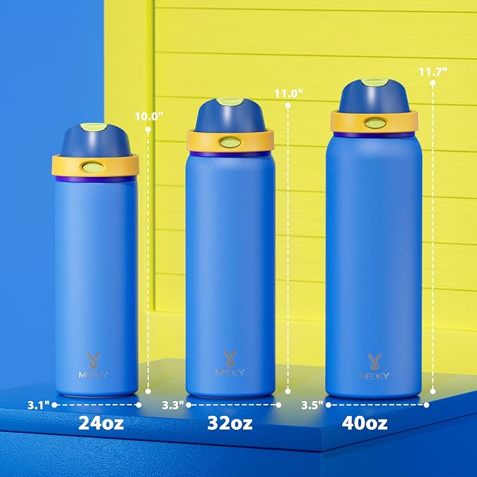 24 oz Insulated Water Bottle for Men: Meoky Stainless Steel Water Bottle - Image 3