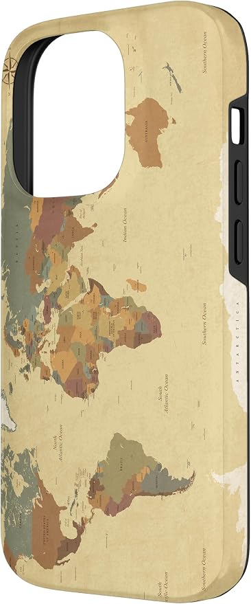 Globe Map Smartphone Cell Cover Gift World Map Pattern Phone Case - Image 2