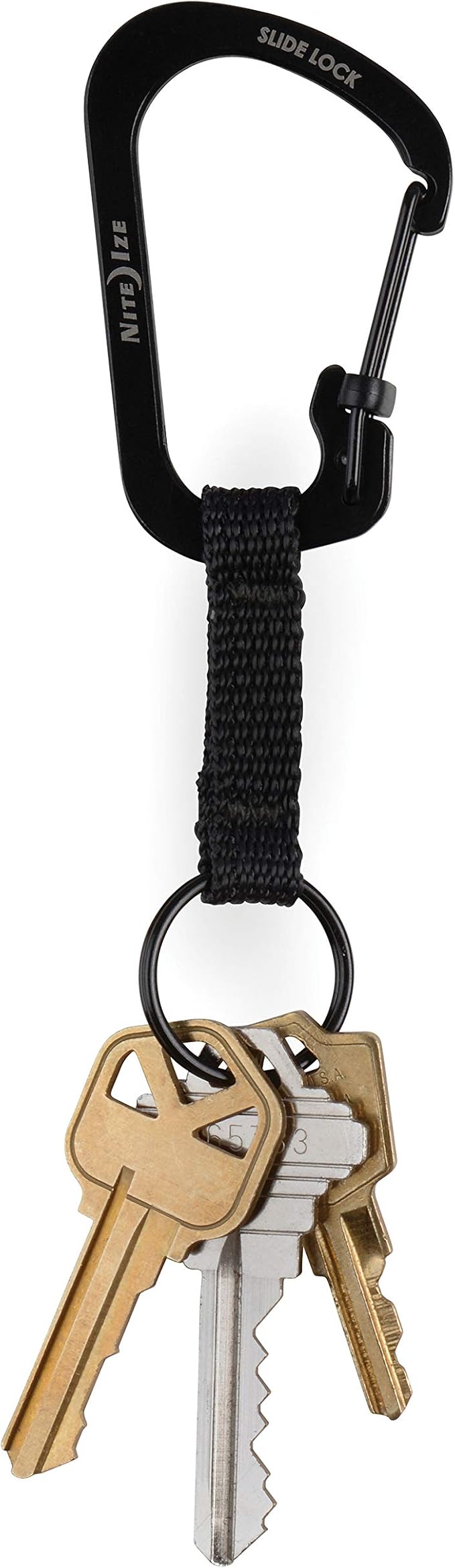 Nite Ize CSLW3-01-R6 SlideLock Ring, Aluminum Locking Carabiner Key, 3-25lb - Image 3