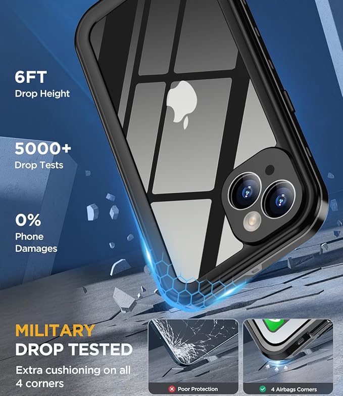 Design for iPhone 13 Case Waterproof, Full Body Underwater Dustproof Shockproof - Image 4