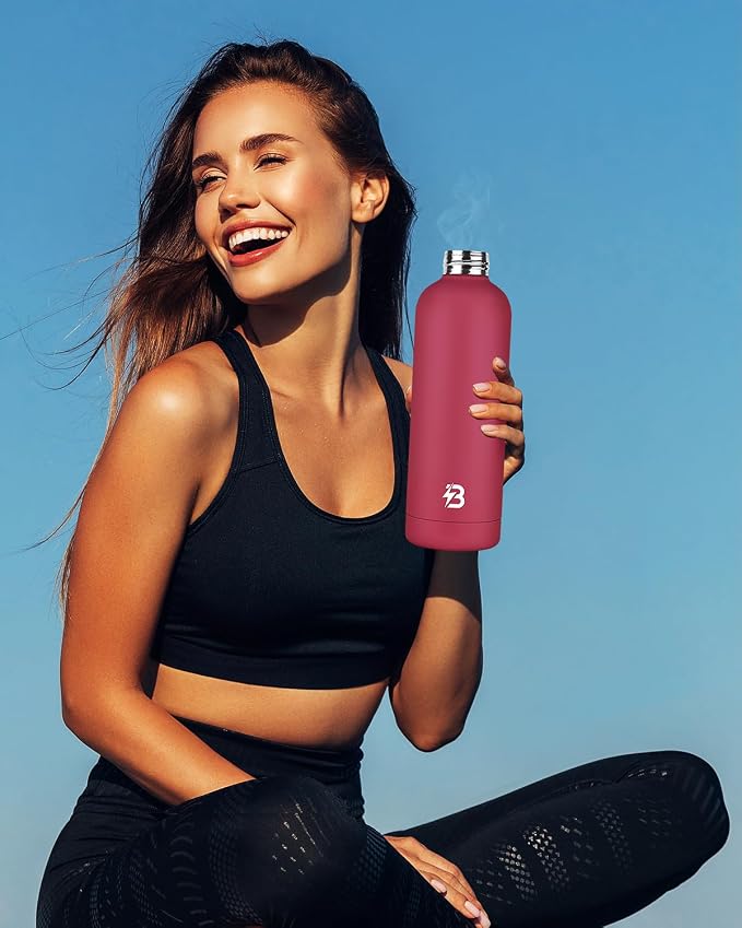 Insulated Water Bottle with Lid, 25 oz Reusable Leak-Proof Metal Stainless - Image 6