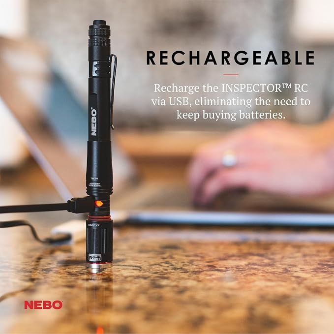 NEBO INSPECTOR RC Pen Light | 360 Lumens, 3 Light Modes, Rechargeable & AAA - Image 6