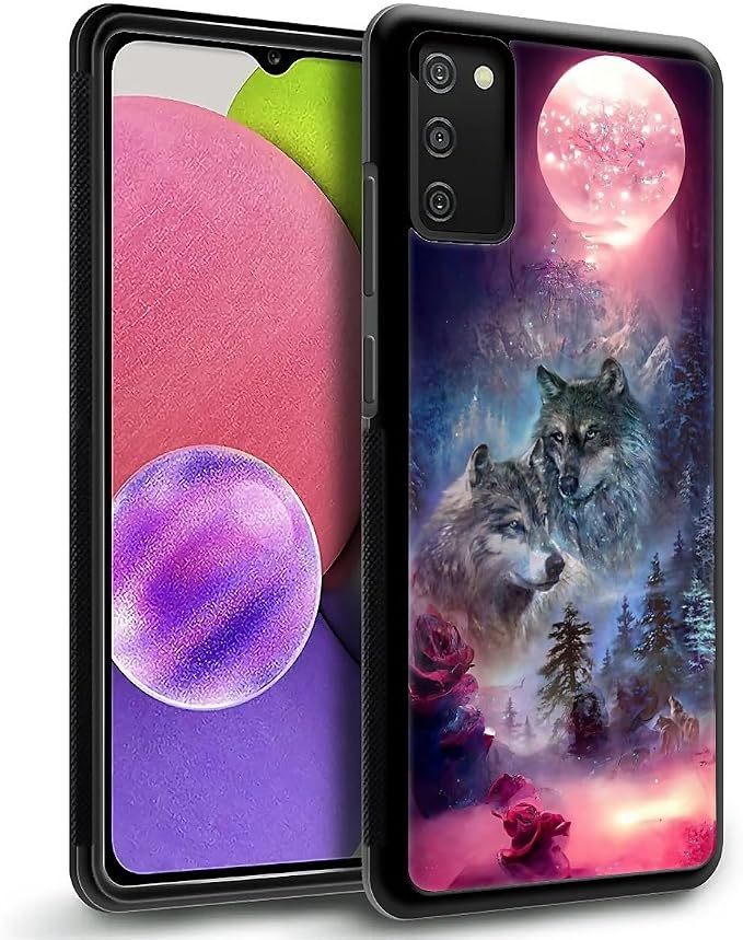 for Samsung Galaxy S20 FE Case, Star Two Wolfs Howling Pattern Graphic Design - Image 3