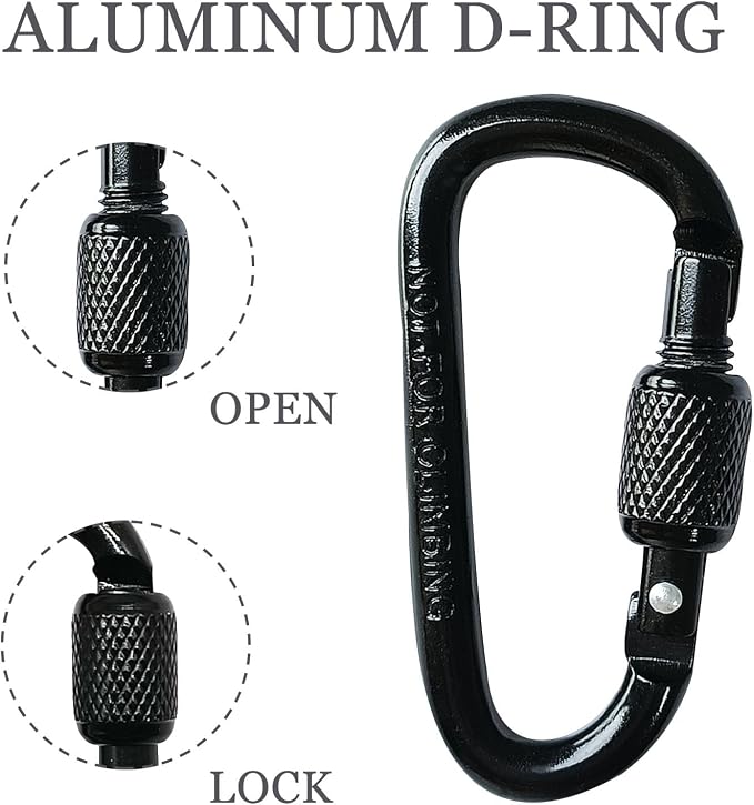 YUCHIYA 8 Pack D-Shape Carabiner Clasp - Image 3