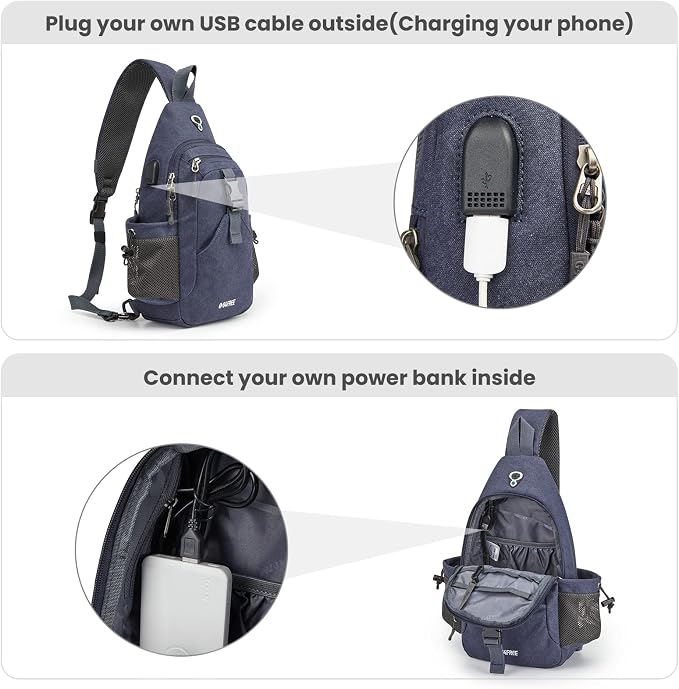 G4Free Canvas Sling Bag Crossbody Backpack - Image 2