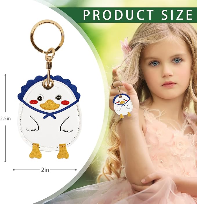 Leather Keychain Case Holder Compatible - Image 2