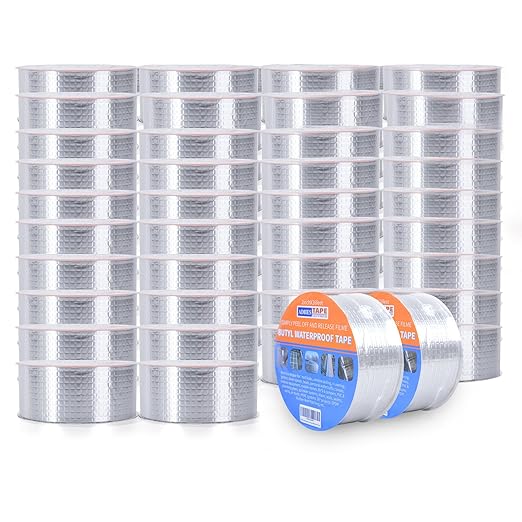 ADHES Butyl Tape Waterproof Tape, 2in x 16ft Aluminum Foil Tape Sealan Tape by ADHESTAPEPERSUITOFPERFECTION