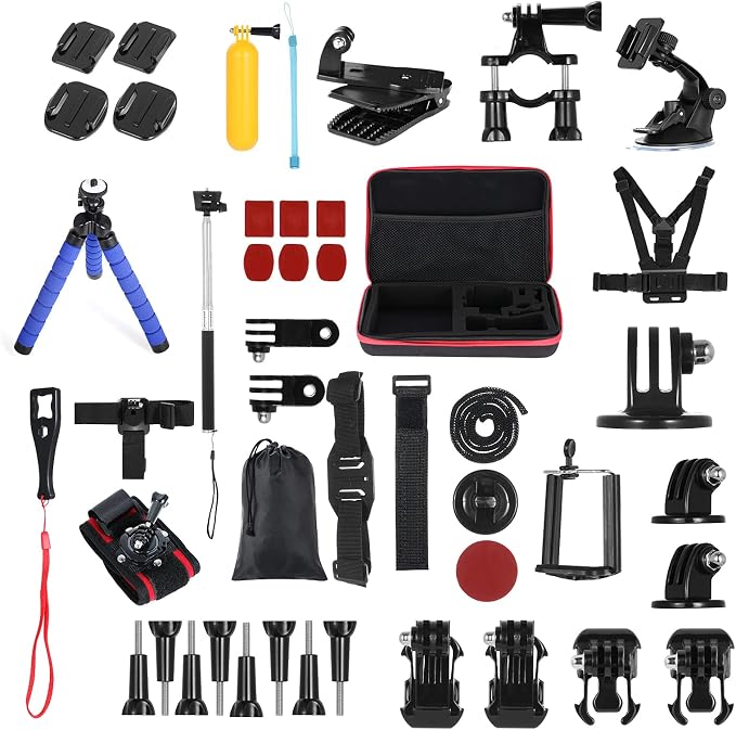 48-in-1 Action Camera Accessories Kit Sports Camera Accessories Set by Camnoon