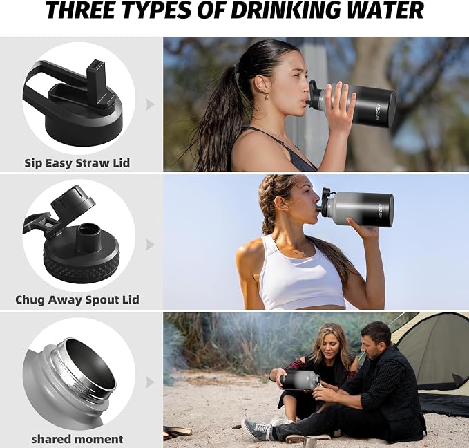 64oz Insulated Water Bottle, BPA Free&Leak Proof, Half Gallon Stainless Steel - Image 3