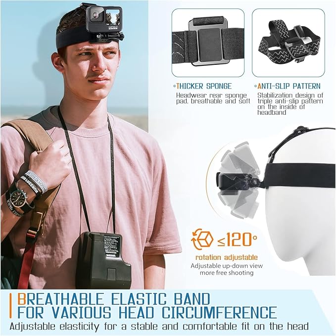 Head-Mounted Mobile Phone Holder, First-Person View Video Outdoor Live Shooting - Image 6
