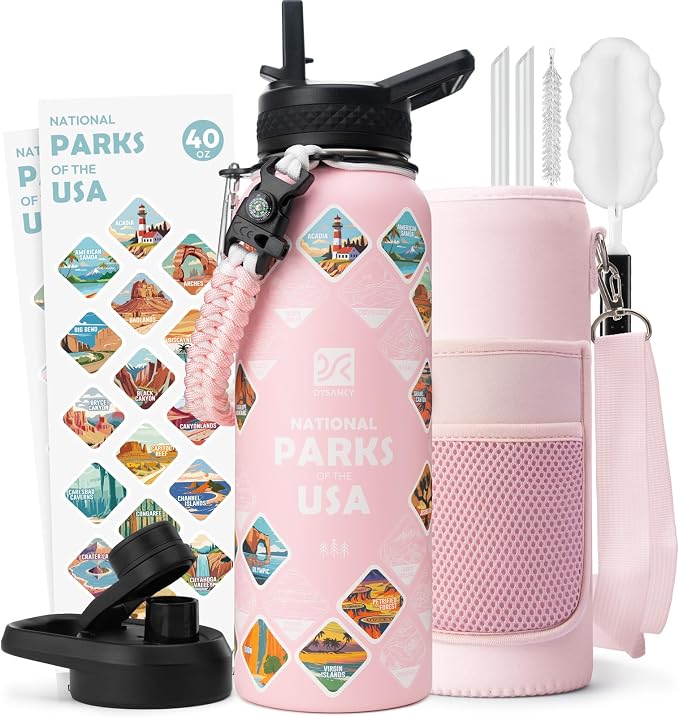 DYSANKY National Parks Water Bottle – 40 oz Insulated Stainless Steel Bottle by DYSANKY