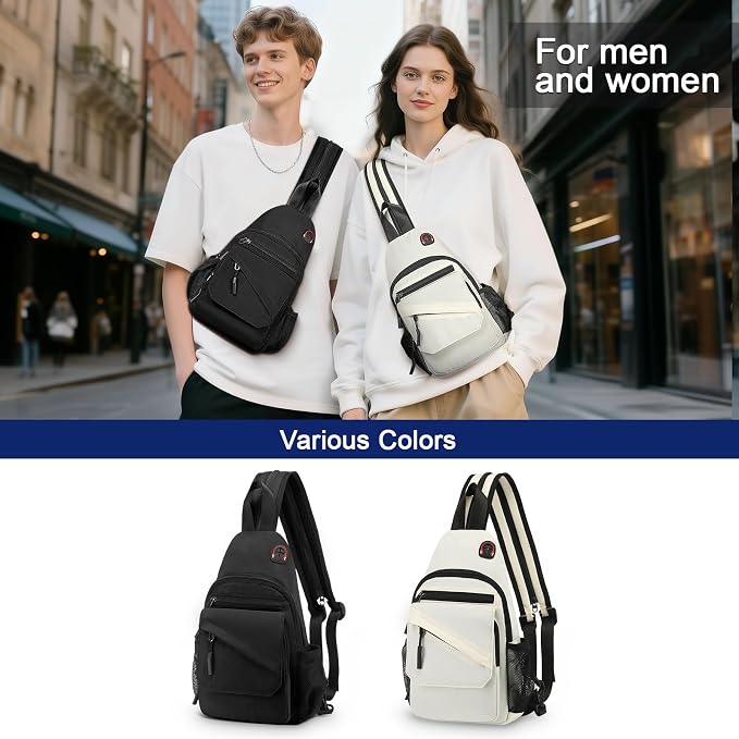 Crossbody Bag Casual Sling Bag for Men, Convertible Backpack, 3-in-1 Anti-Theft - Image 2