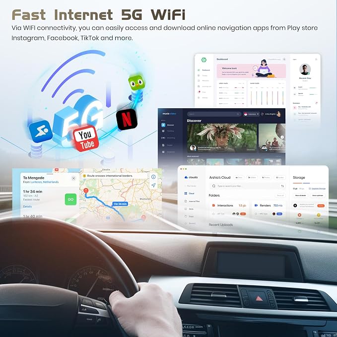 Car Radio for Jeep Compass Patriot 2010-2016, Android 15 Car Stereo Wireless - Image 4
