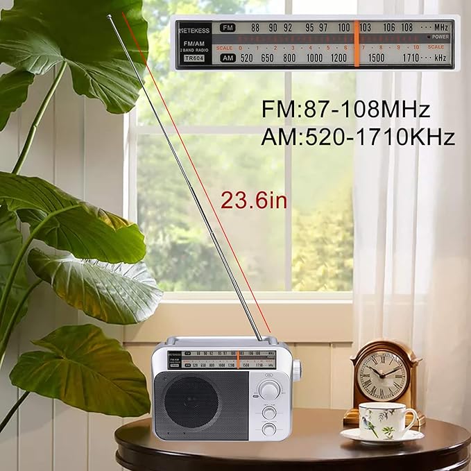 Retekess TR604 AM FM Radio Portable Transistor Analog Radio - Image 2