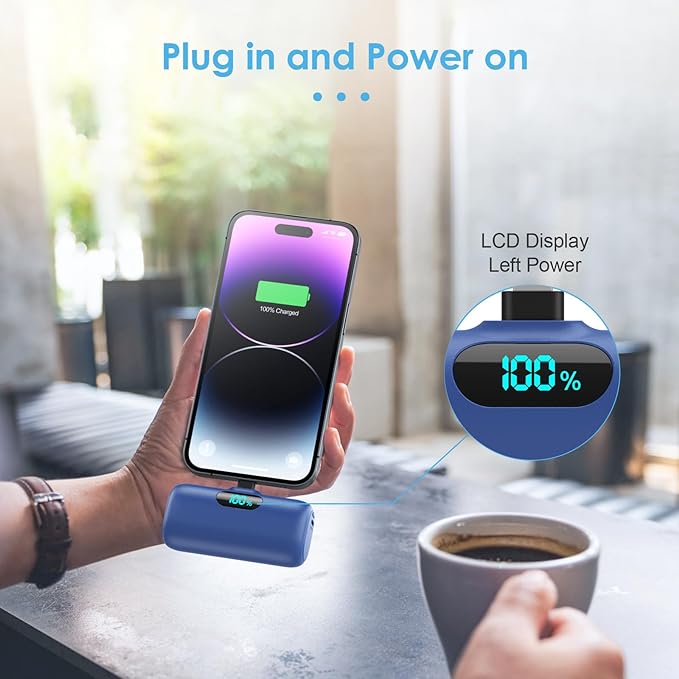 Mini Portable Charger USB C Power Bank, Upgraded 5000mAh PD Fast Charging - Image 3