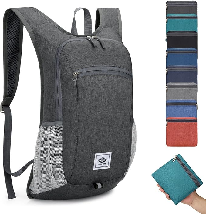 DOJUNS Hiking Backpack 15L Small Travel Backpack Lightweight Foldable Daypack by DOJUNS