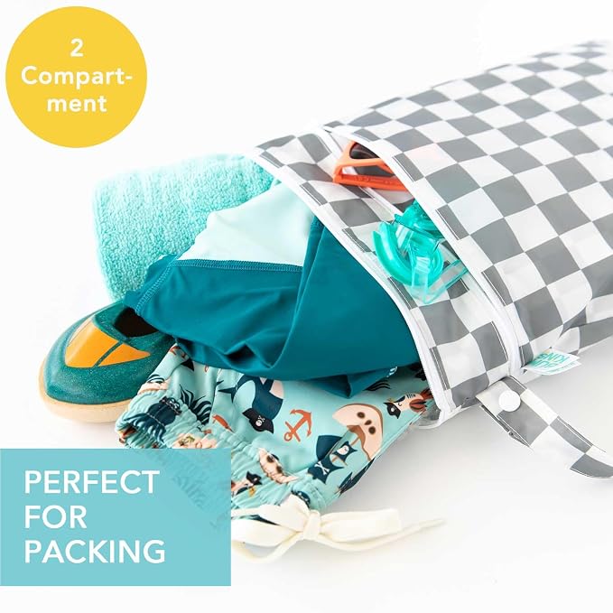 Bumkins Waterproof Wet Dry Bag for Baby, Swim Suit, Cloth Diapers, Pump Parts - Image 2