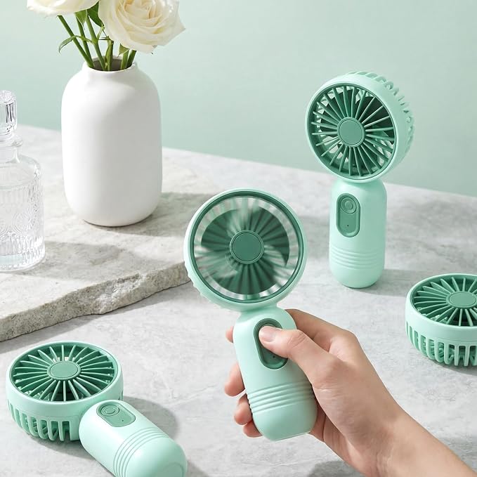 Rossesay 48 Pcs Mini Portable Fan Bulk Cute Handheld Lightweight Small Little - Image 6