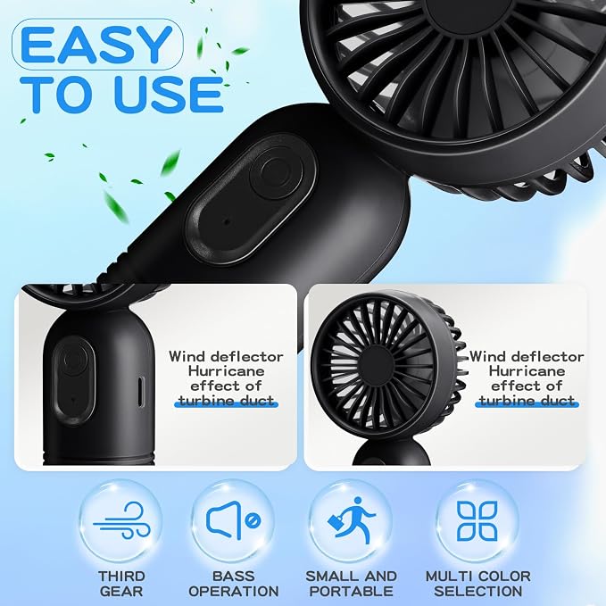 Rossesay 6 Pcs Mini Portable Fan Bulk Cute Handheld Lightweight Small Little - Image 4