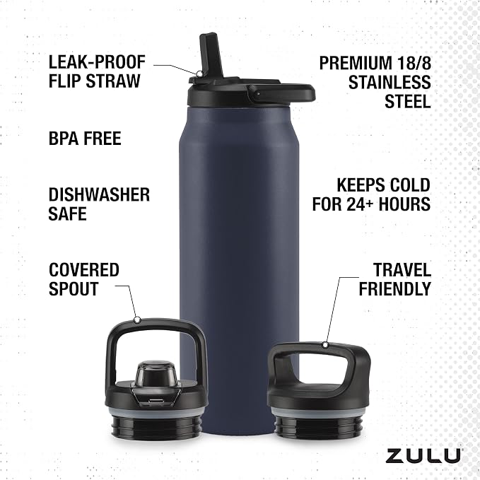 ZULU Base 40oz Stainless Steel Water Bottle - Image 4