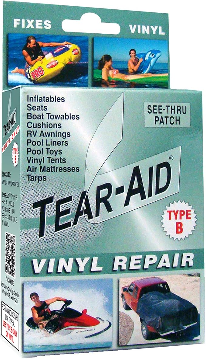 TEAR-AID Vinyl Repair Kit, Type B Clear Patch by TEAR-AID