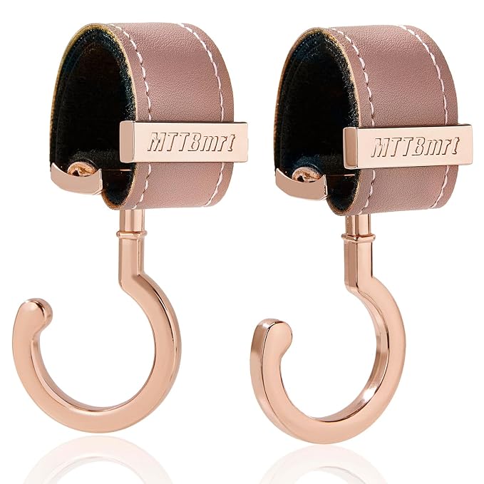 2 Pack Stroller Hooks, Strong Synthetic Leather Hook-and-Loop by MTTBmrt