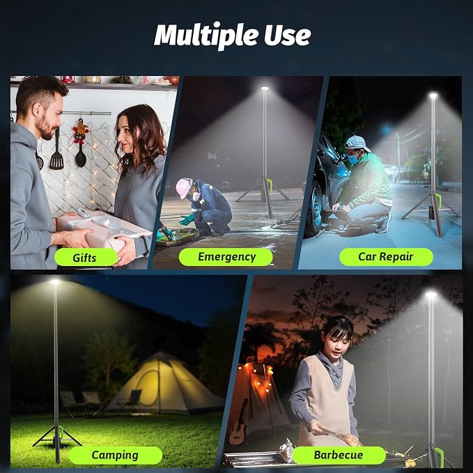 Tresda Rechargeable Telescopic Camping Light, 8.4FT LED Work Light - Image 8