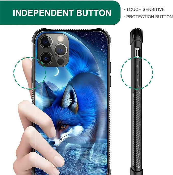 for iPhone 11 Pro Max Case, Snowy Mountain Fox Lake Pattern Graphic Design Girl - Image 6