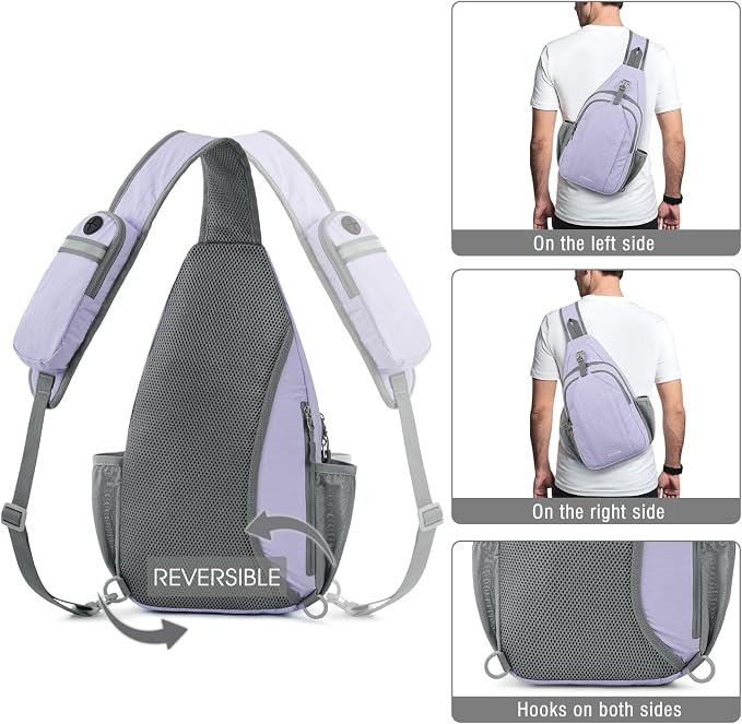 G4Free Sling Bag RFID Blocking Sling Backpack Crossbody Chest Bag Daypack - Image 6