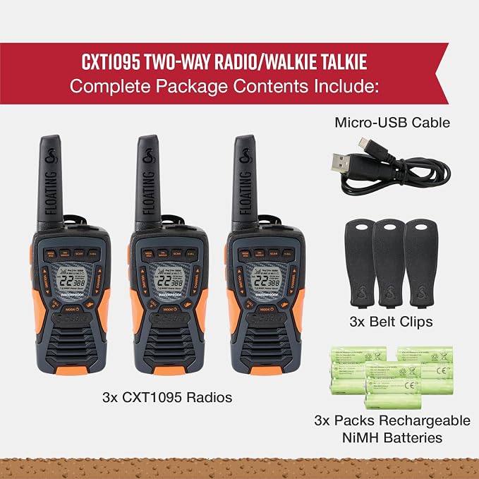 Cobra CXT10953PH-M Emergency Two-Way Radios, Waterproof Walkie Talkies - Image 6