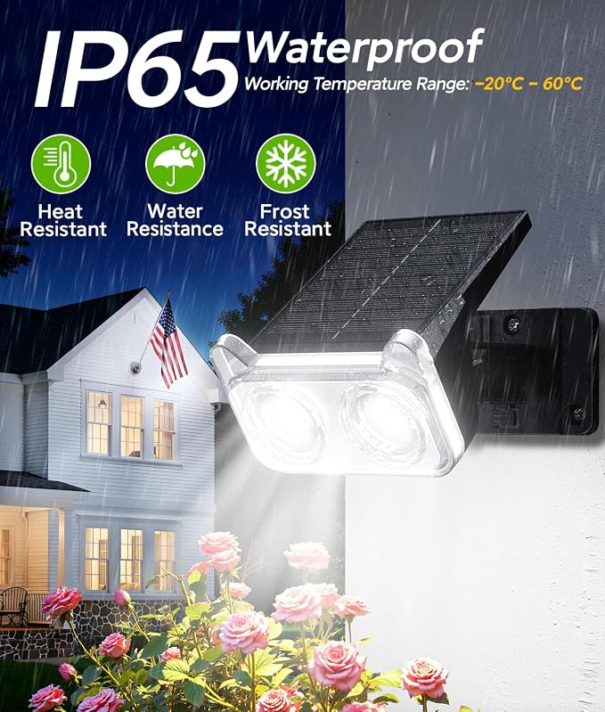 LETMY Solar Lights Outdoor Waterproof IP65, Solar Spot Lights Outdoor - Image 4