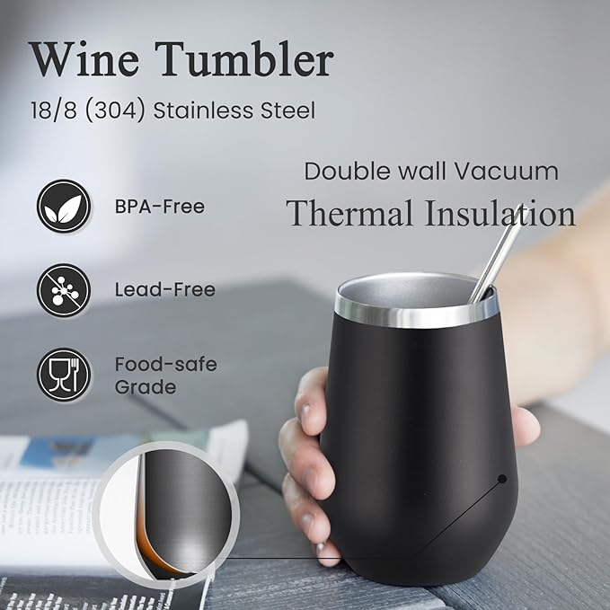 MEWAY 12oz Insulated Wine Tumbler - Image 2