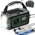 12000mAh Emergency Weather Radio, Hand Crank Solar Radio Portable AM/FM/NOAA by UYEIKMLOP