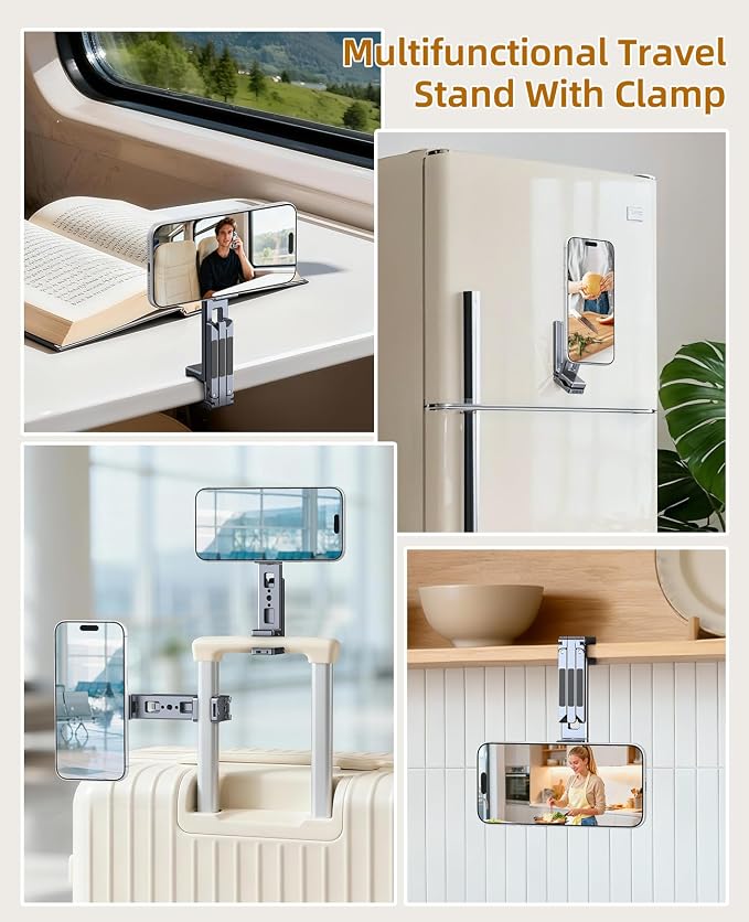 Magnetic Phone Tripod, 360°Rotating Adjustable Travel Tripod Mount, Foldable - Image 2