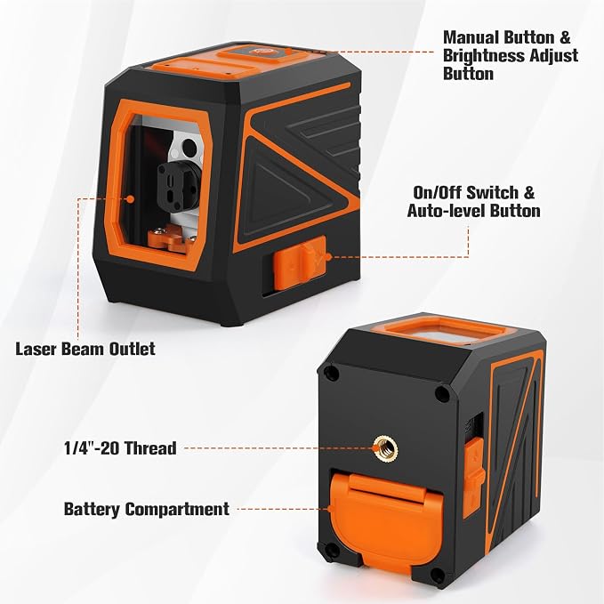 Laser Level with Tripod, 100 feet Green Cross Line Self Rotary Leveling Laser - Image 6