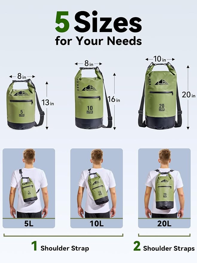 HEETA Waterproof Dry Bag with Front Zippered Pocket - Image 2