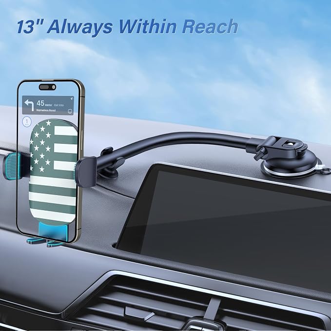 OQTIQ Phone Mount for Car Car Phone Holder for Dashboard, Windshield, Strong - Image 3
