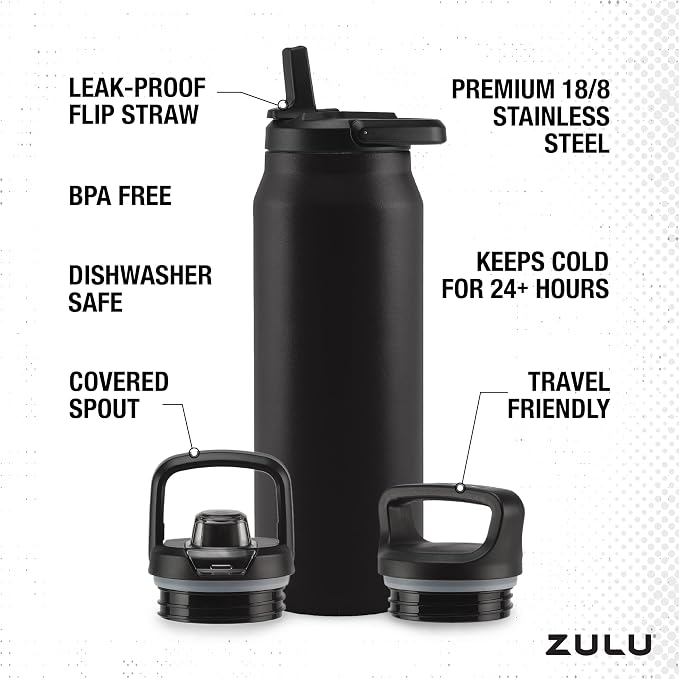 ZULU Base 40oz Stainless Steel Water Bottle - Image 4