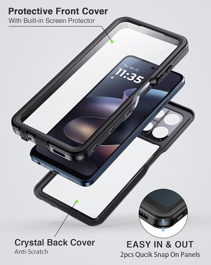 Lanhiem for Moto G 2026 / G Play 2026 5G Case, IP68 Waterproof Dustproof - Image 4