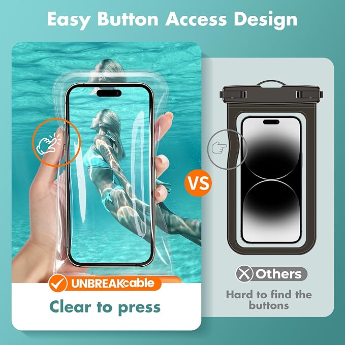 UNBREAKcable Waterproof Phone Pouch-2 Pack IPX8 Waterproof Phone Case - Image 5
