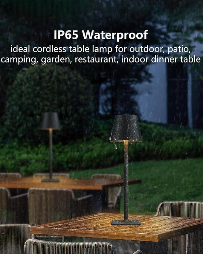 Fizrice Cordless Table Lamp Rechargeable Lamps: 6000mAh Battery Operated Table - Image 4