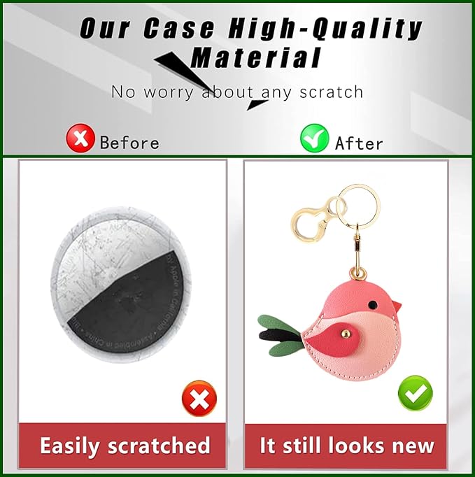 BORKUANA Leather Keychain Holder Case Compatible - Image 3