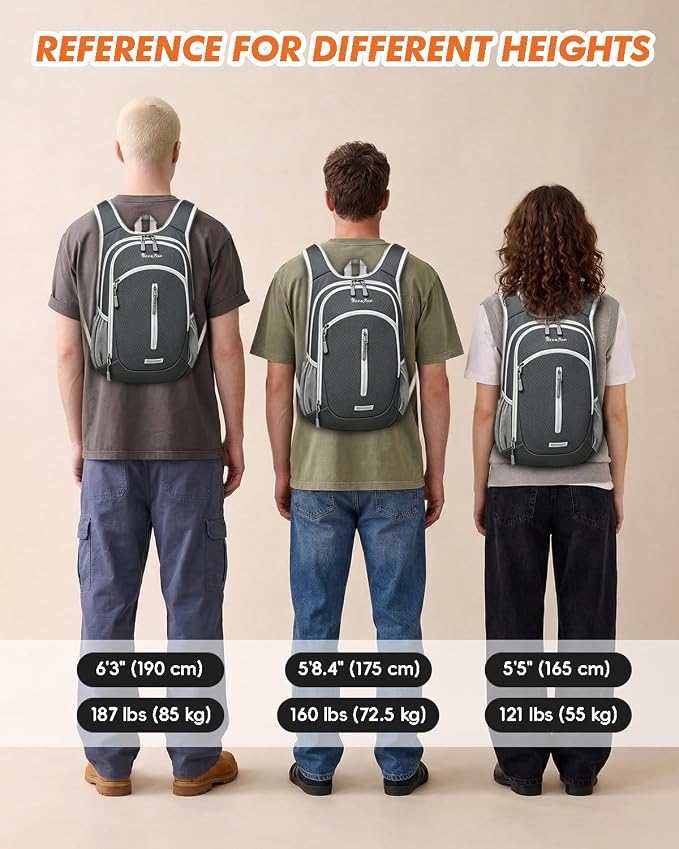 Seektop Small Hiking Backpack Expandable 12L-15L, Lightweight Packable - Image 4