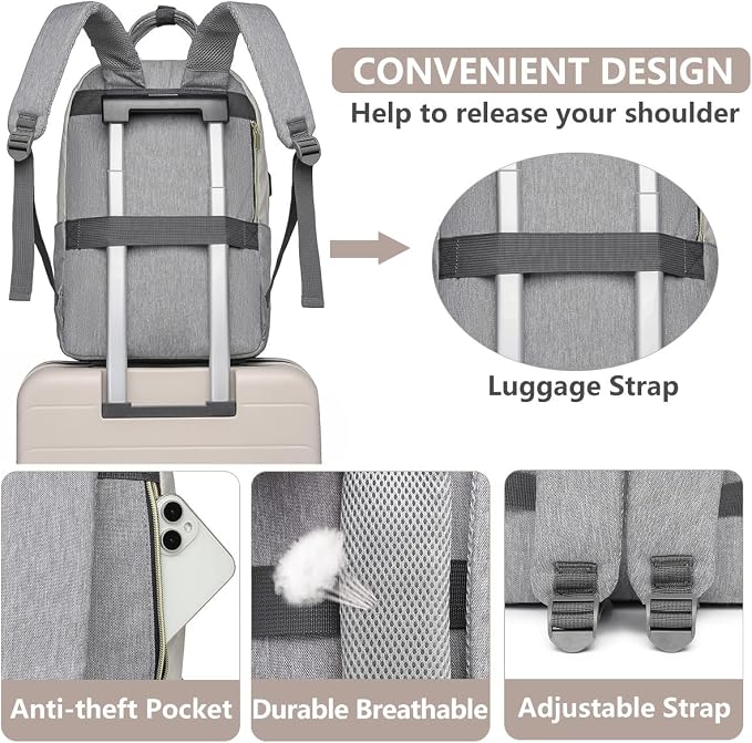 Laptop Backpack Women Work Bag - Image 5