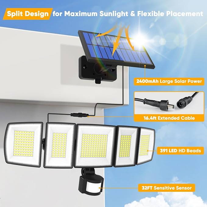 MDCMDCM Solar Motion Lights Outdoor - - Image 2