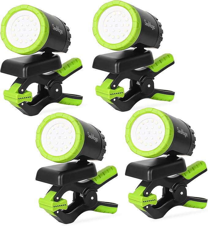 4-Pack Rechargeable LED Work Lights, 360-Degree Adjustable Spotlights by SEAMAGIC