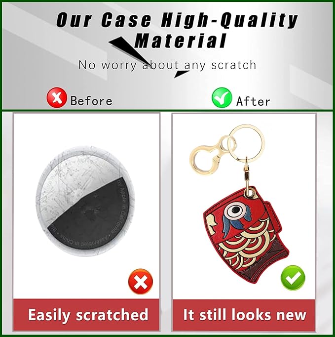 BORKUANA Leather Keychain Holder Case Compatible - Image 3